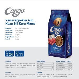 CANGA YAVRU KÖPEKLER İÇİN ETLİ KURU MAMA 15KG