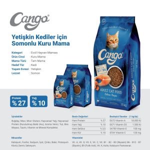 CANGA YETİŞKİN KEDİLER SOMONLU KURU MAMA 15 KG